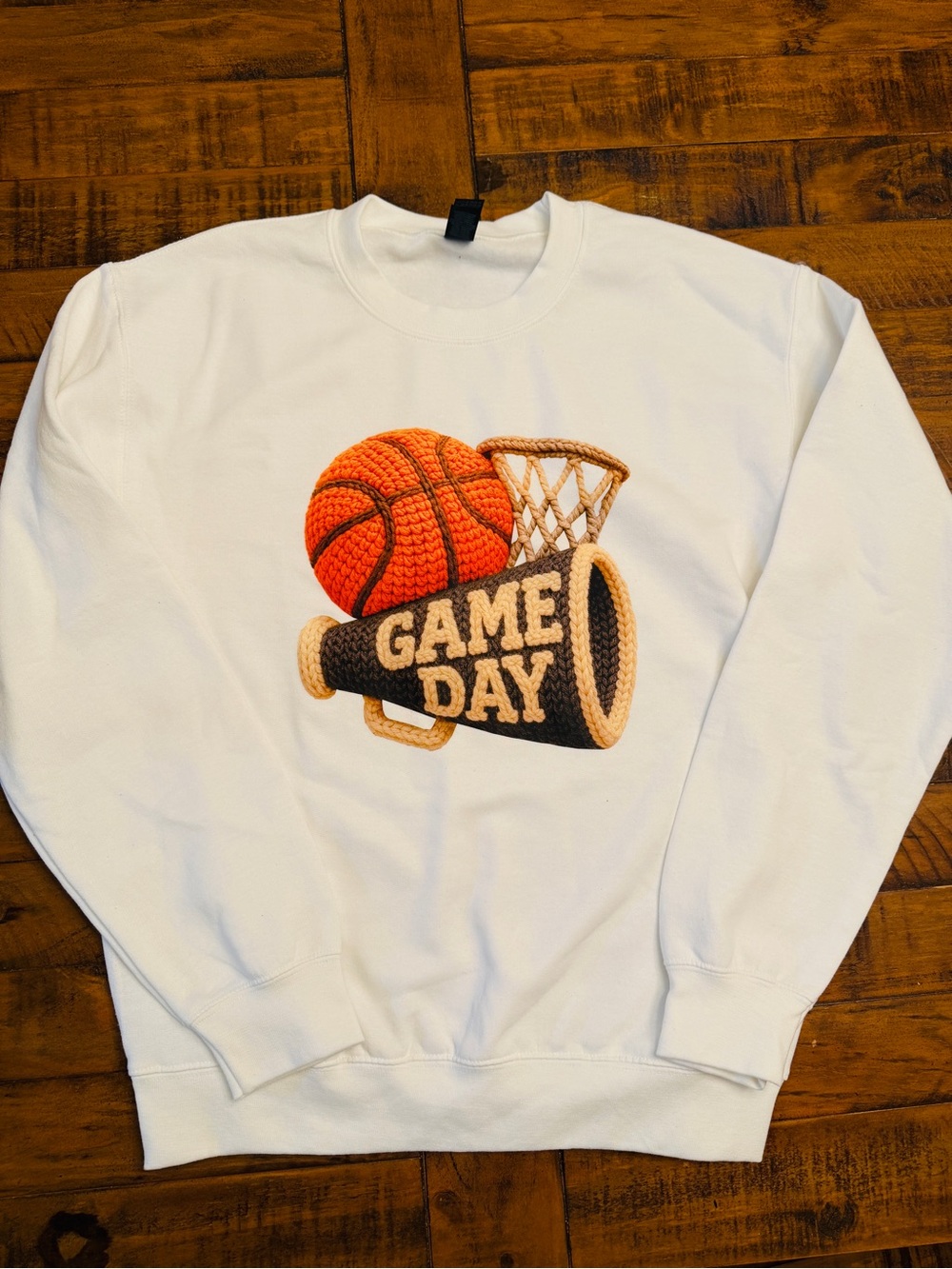 White 'Game Day' Basketball Sweatshirt